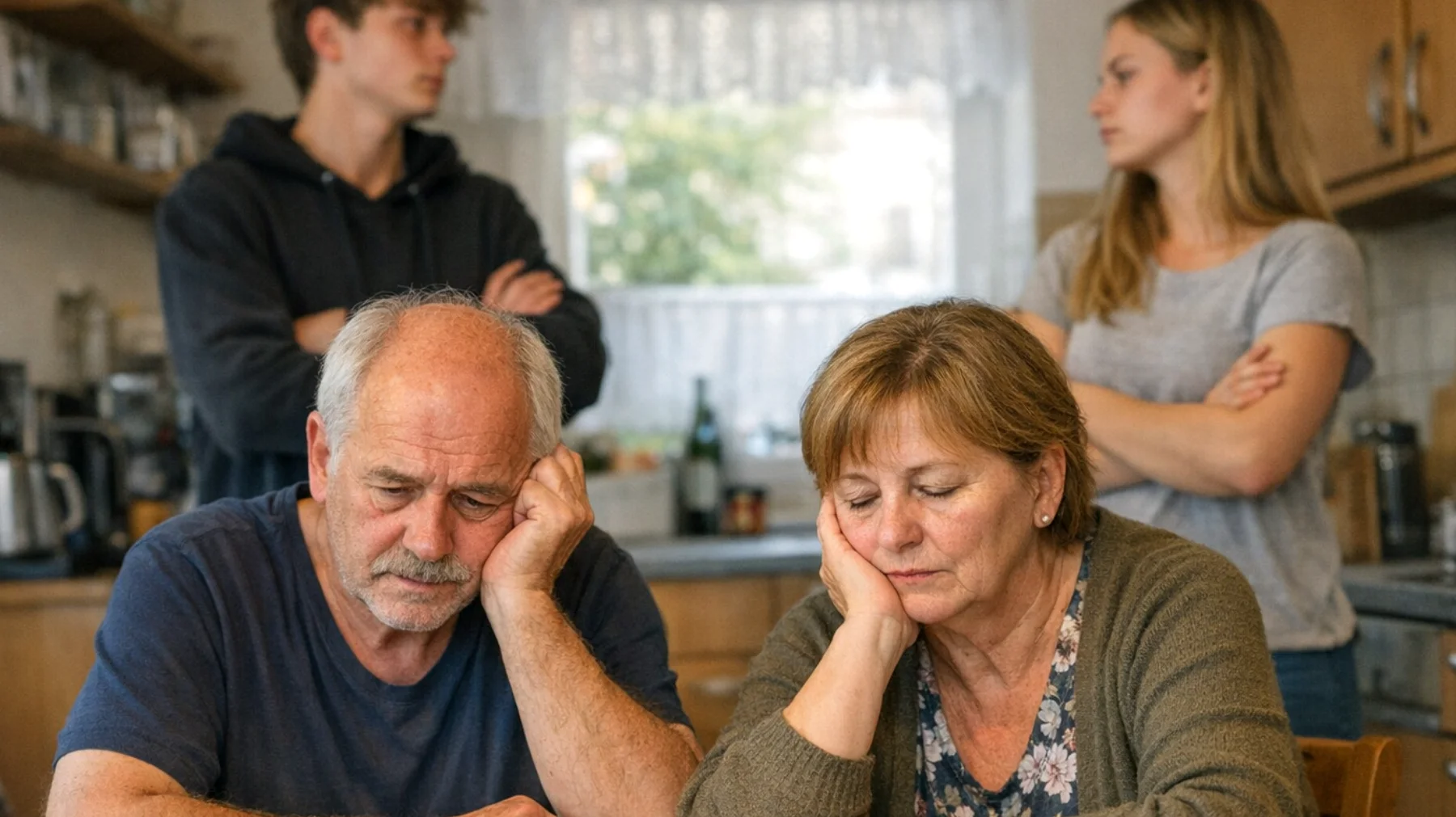 Die Großeltern haben Schwierigkeiten, klare und konsistente Regeln gegenüber ihren Enkelkindern im Jugendalter durchzusetzen. Die Jugendlichen testen regelmäßig die Grenzen aus, ignorieren vereinbarte Abmachungen und stellen die Autorität der Großeltern in Frage. Dies führt zu wiederholten Konflikten im Alltag, bei denen die Großeltern sich zunehmend hilflos und respektlos behandelt fühlen."