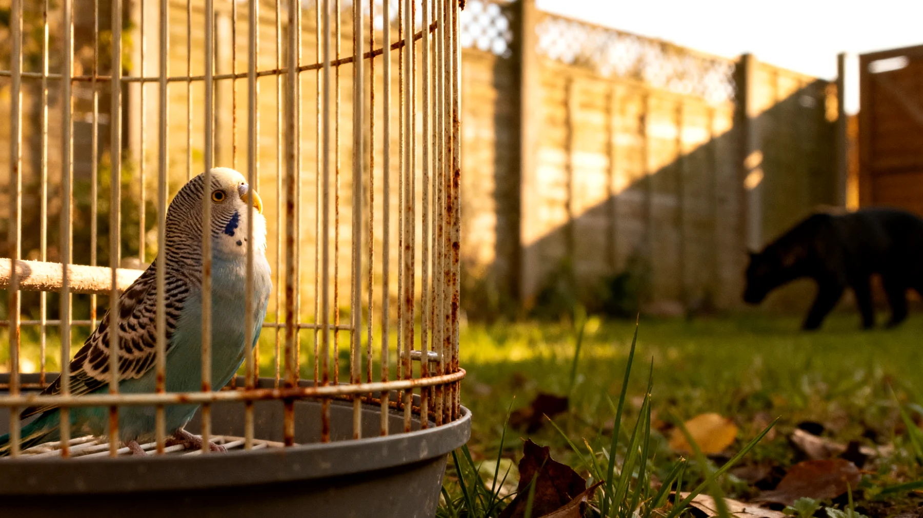 Wellensittiche benötigen ausreichend Flugmöglichkeiten und mentale Stimulation, aber viele Gartenumgebungen bieten nicht die notwendige Sicherheit für Freiflug und artgerechte Beschäftigung außerhalb des Käfigs"